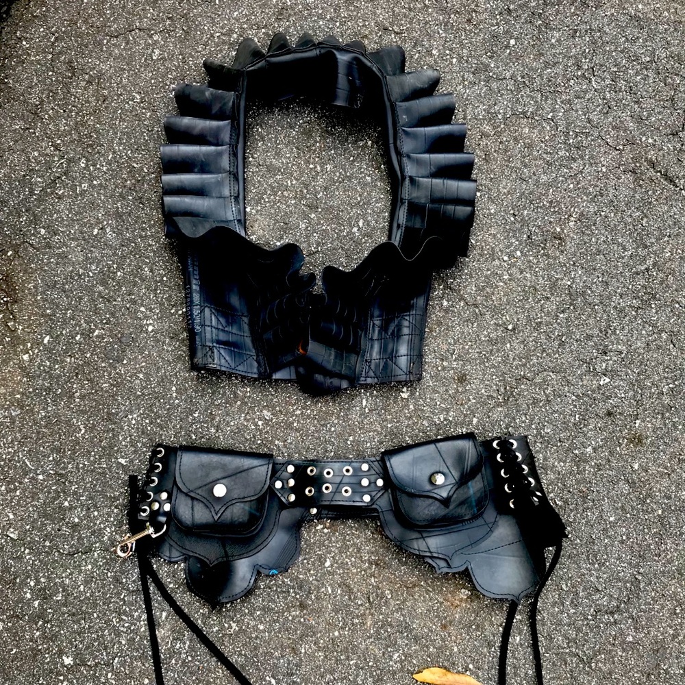 Recycled rubber utility belt